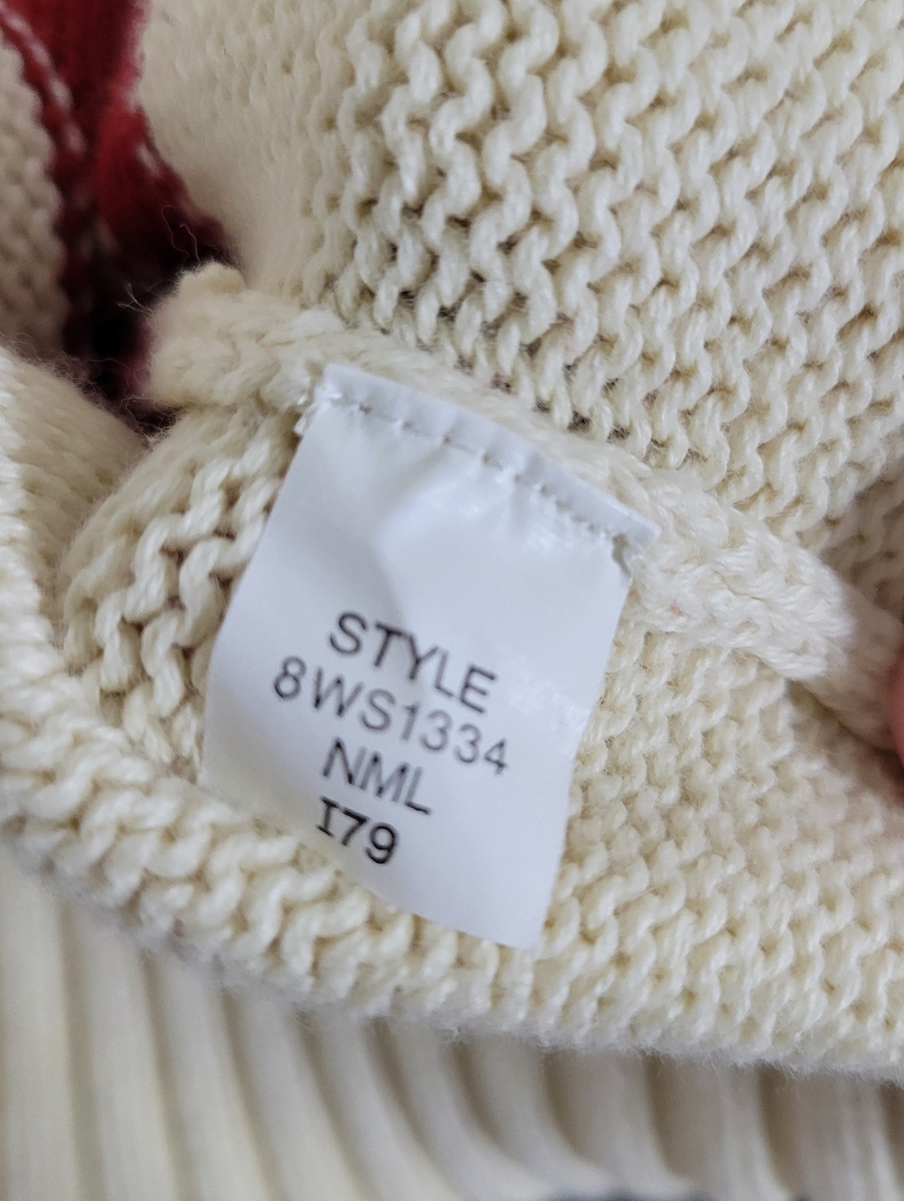 NWT Lucky Brand Cream & Red Striped Crewneck Sweater, Size XL - Picture 9 of 9